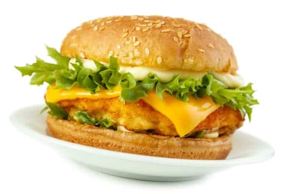 fish sandwich with cheddar