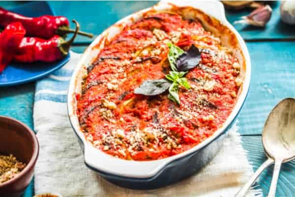 Creamy Vegan Bean and Aubergine Casserole