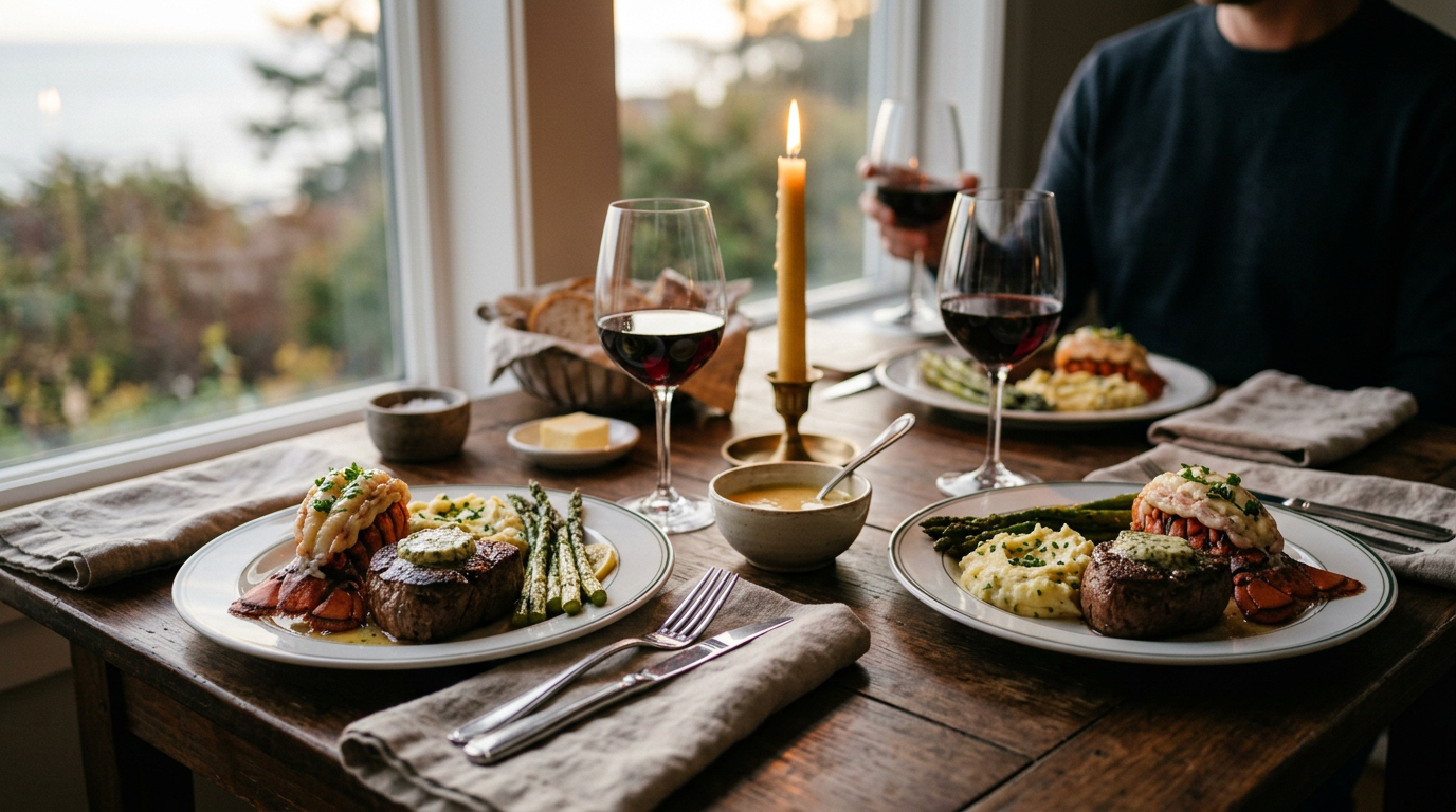 Surf and Turf Recipes for a Romantic Dinner at Home