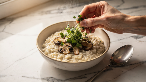 Easy Mushroom Risotto for Two — Date-Night Recipe